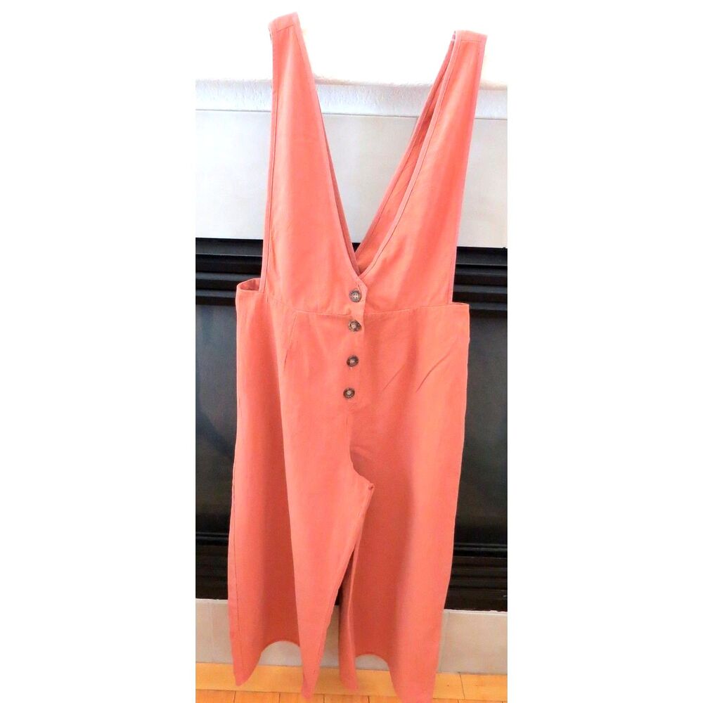 Sienna Sky Women's Capri Jumpsuit  Terra Cotta  Medium  EUC